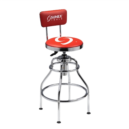 Sunex Hydraulic Shop Stool (Chrome) 8516